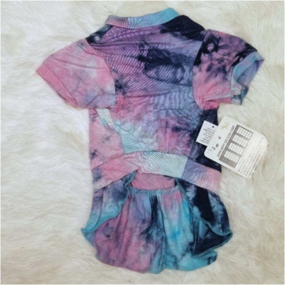 Super Happy Dog Tees Tie Dye Doggy Dress, XS - Picture 2 of 3